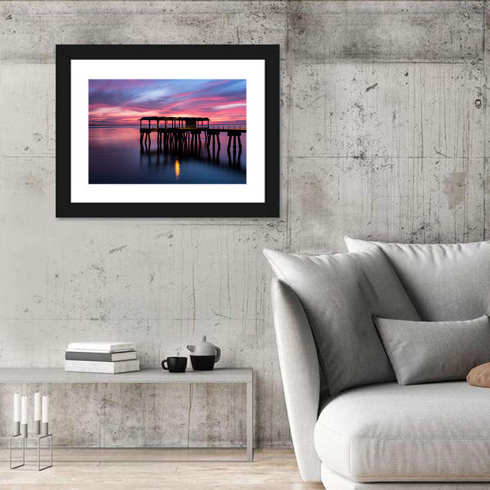 Jekyll Island Dusk Pier Wall Art