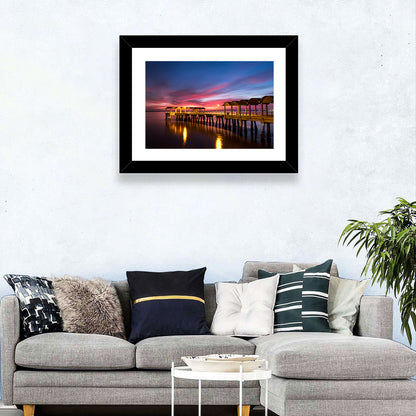 Twilight on Jekyll Island Pier Wall Art