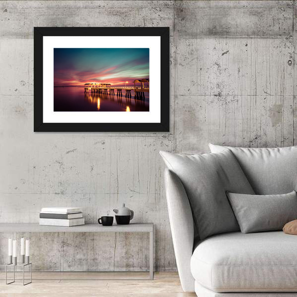 Jekyll Island Pier at Dusk Wall Art