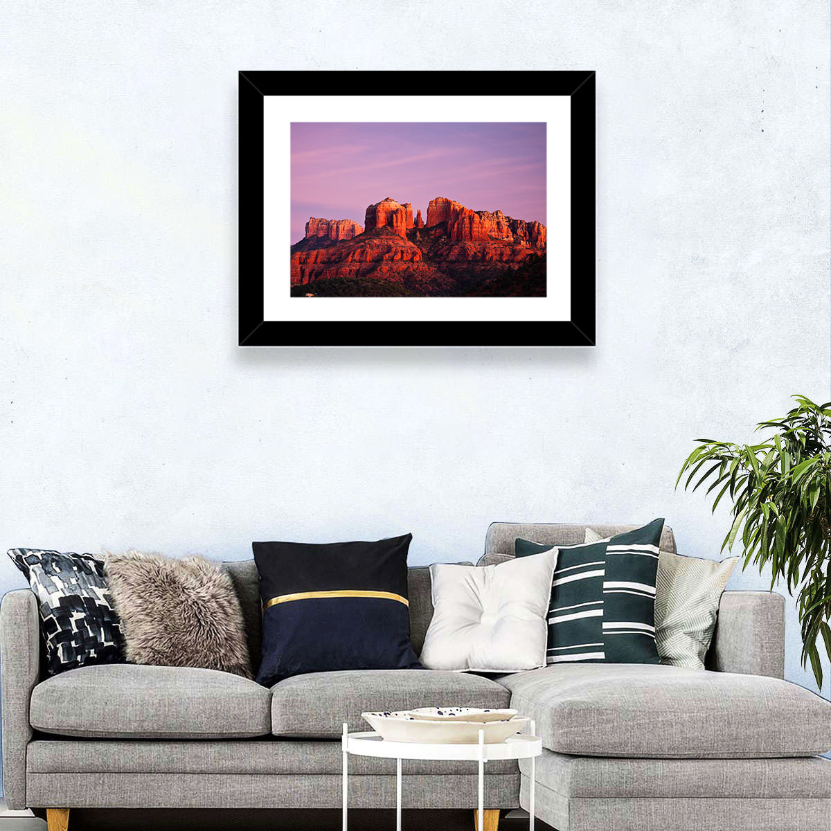 Cathedral Rock Sunset, Sedona Wall Art in a room, landscape