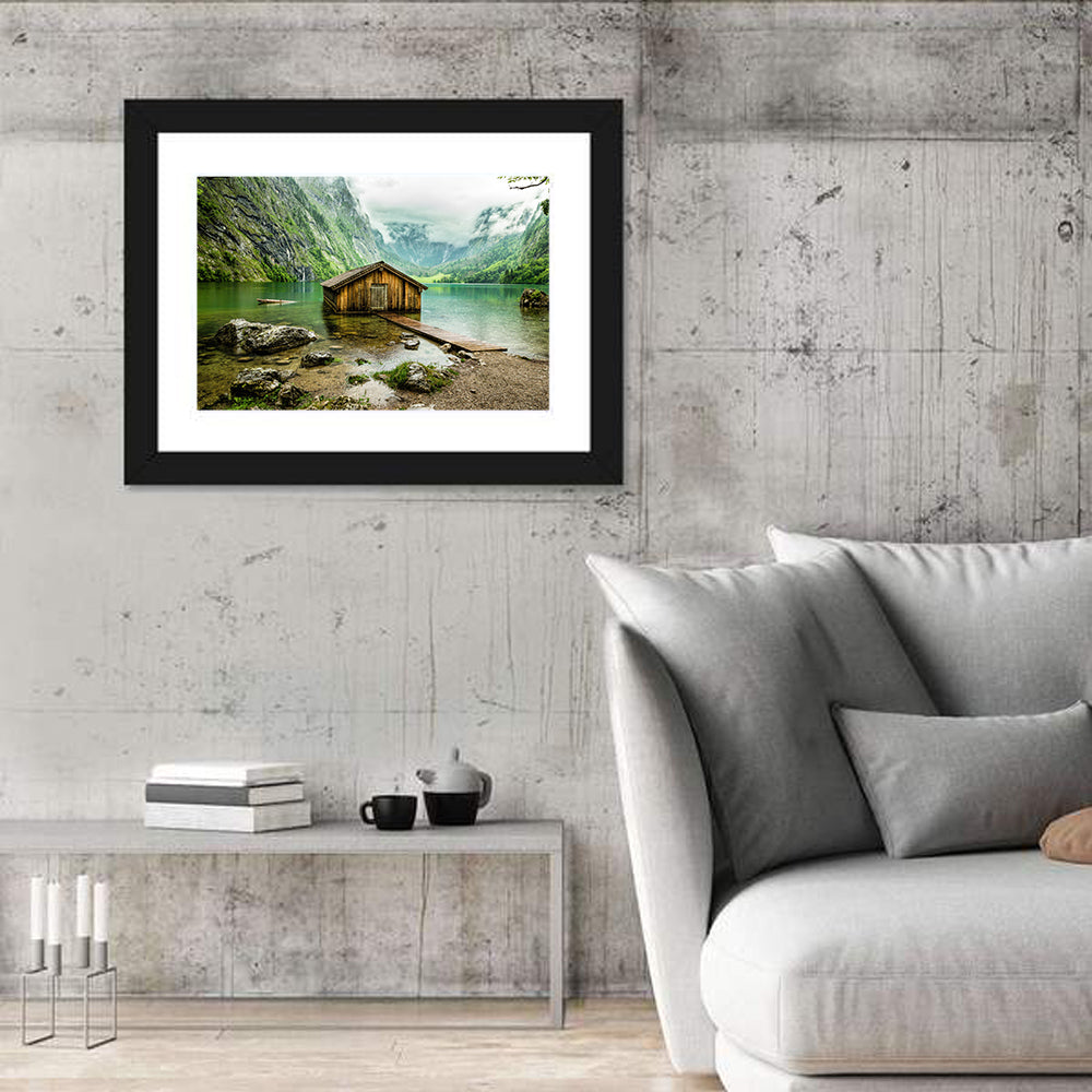 Obersee Boathouse at Königssee Wall Art