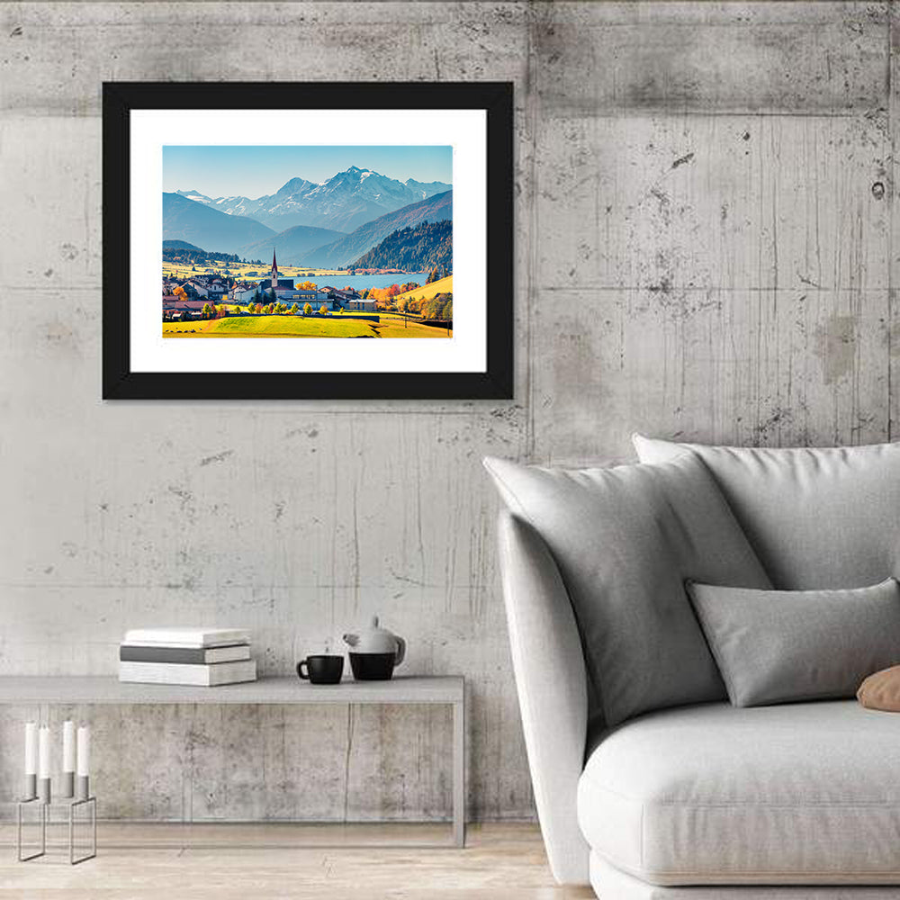 San Valentin Village Wall Art in a room, landscape