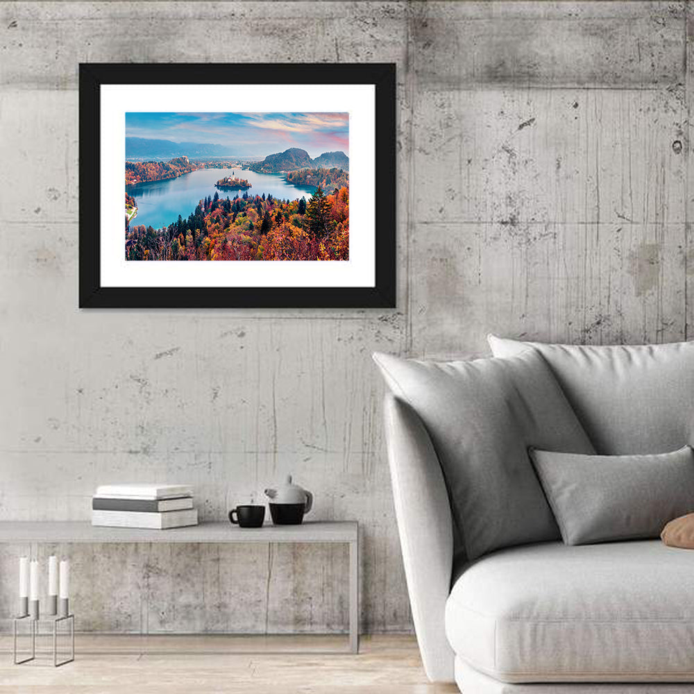 Sunset Over Lake Bled Wall Art