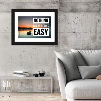 Nothing Great Comes Easy, Boat at Sunrise Wall Art