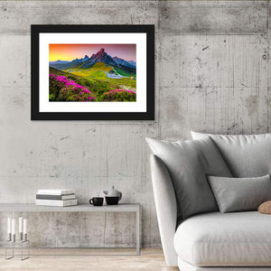 Mountain Pass Flowery Fields Wall Art