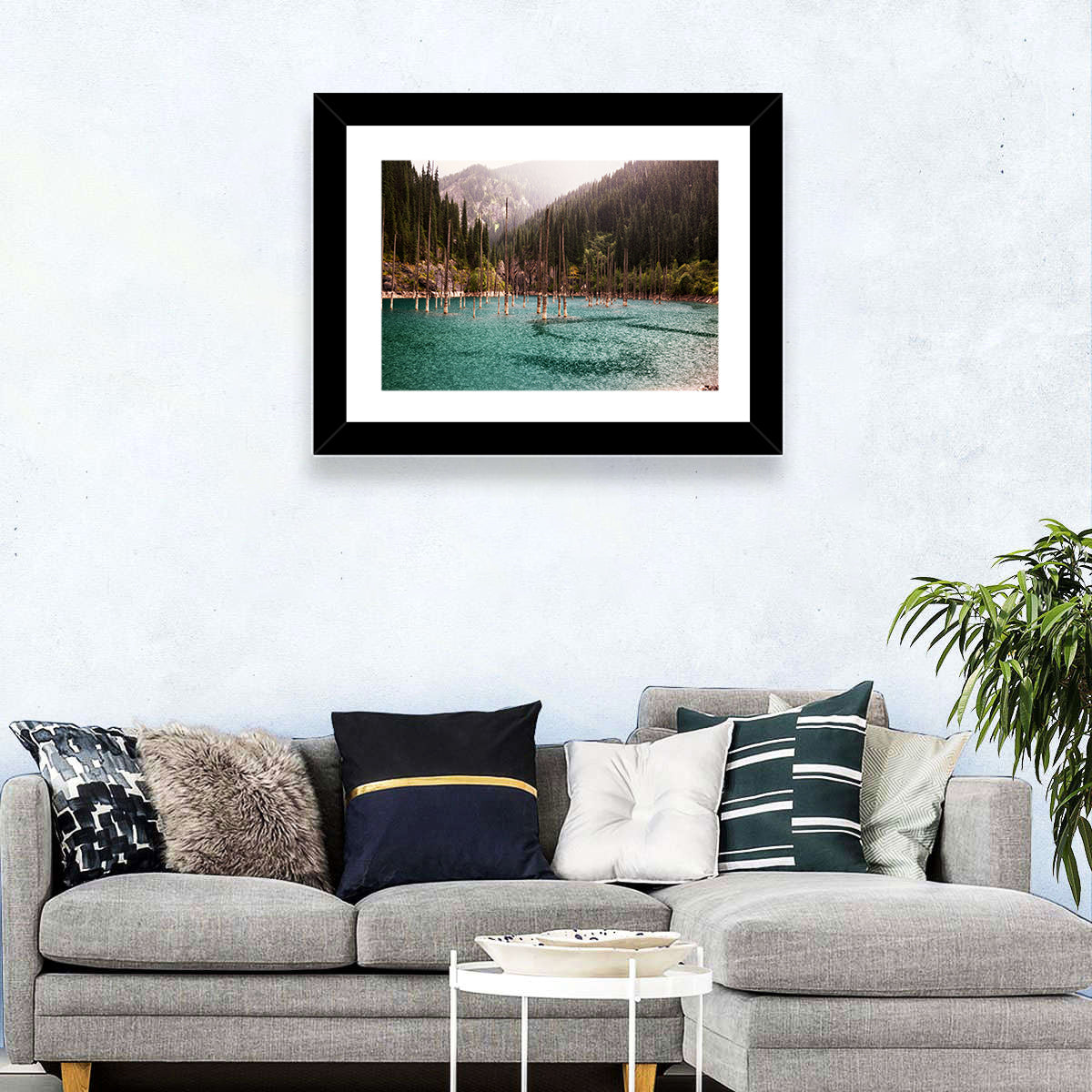 Kaindy Lake Submerged Spruces Wall Art