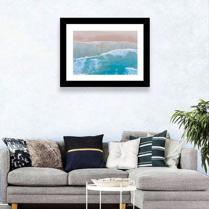 Ocean Beach Waves Aerial Wall Art