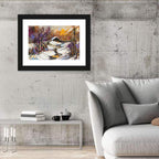 Snowy Path to Cabin Wall Art
