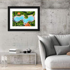 Aerial Figure Eight Resort Pool Wall Art