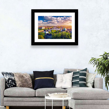 Prague Golden Hour Over Charles Bridge Wall Art