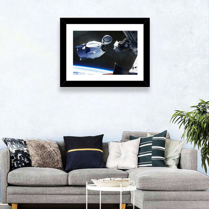 Crew Dragon Docking with Iss Wall Art