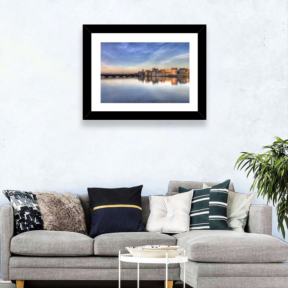 King John's Castle at Sunset Wall Art in a room, landscape