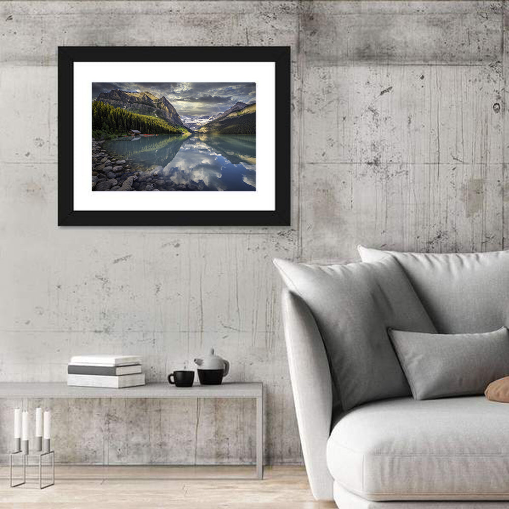 Cloudy Lake Louise Wall Art