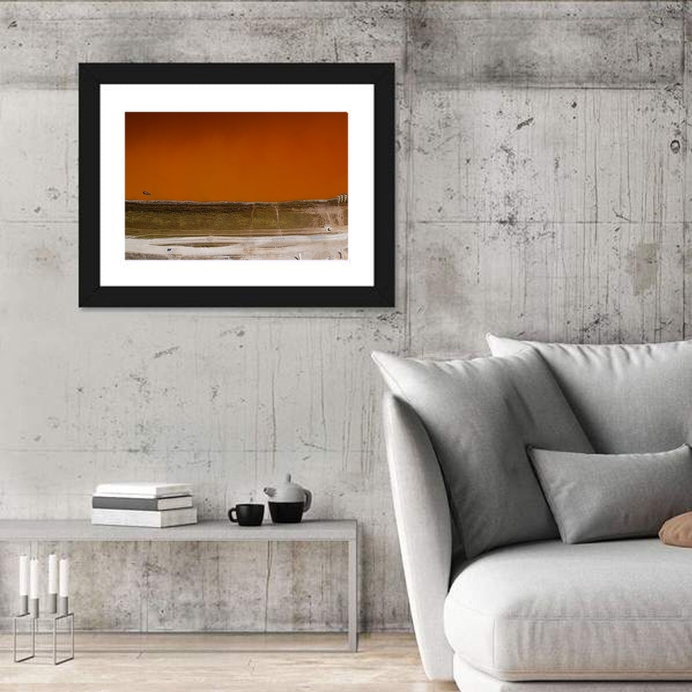 Lake Retba Aerial View Wall Art