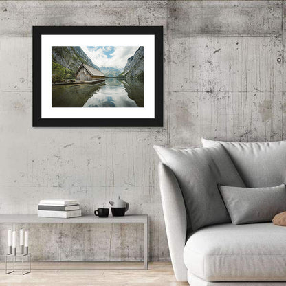 Königssee Boathouse at Obersee Wall Art