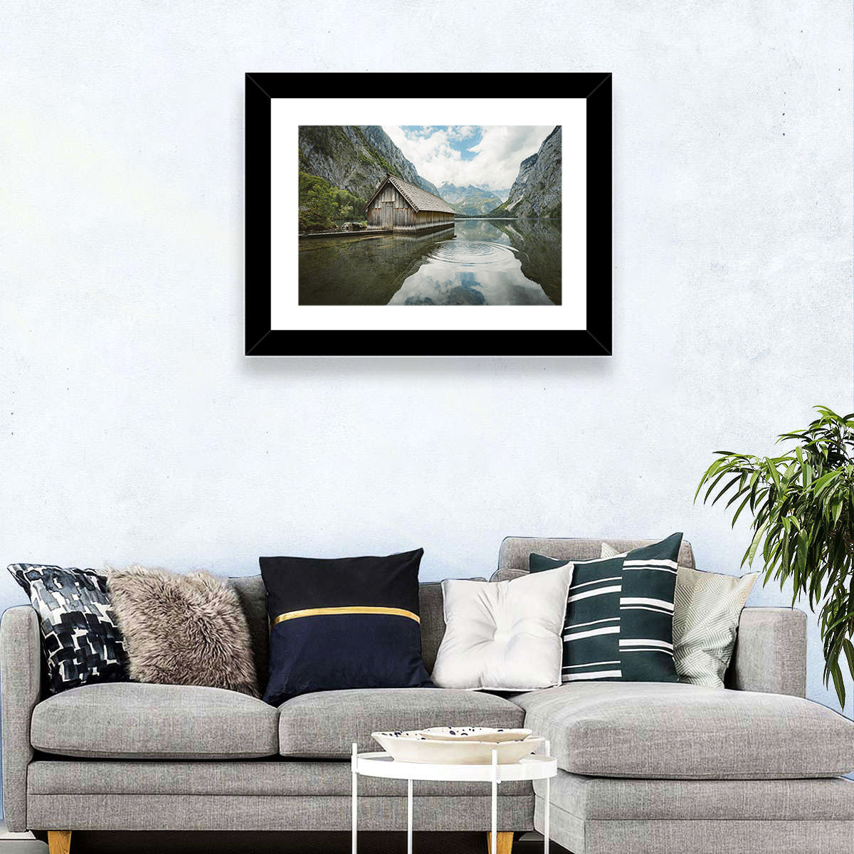 Königssee Boathouse at Obersee Wall Art