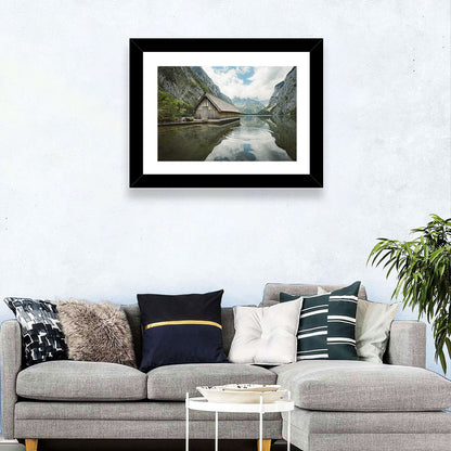 Königssee Boathouse at Obersee Wall Art