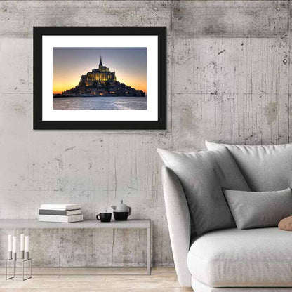 Mont Saint-michel at Dusk Wall Art