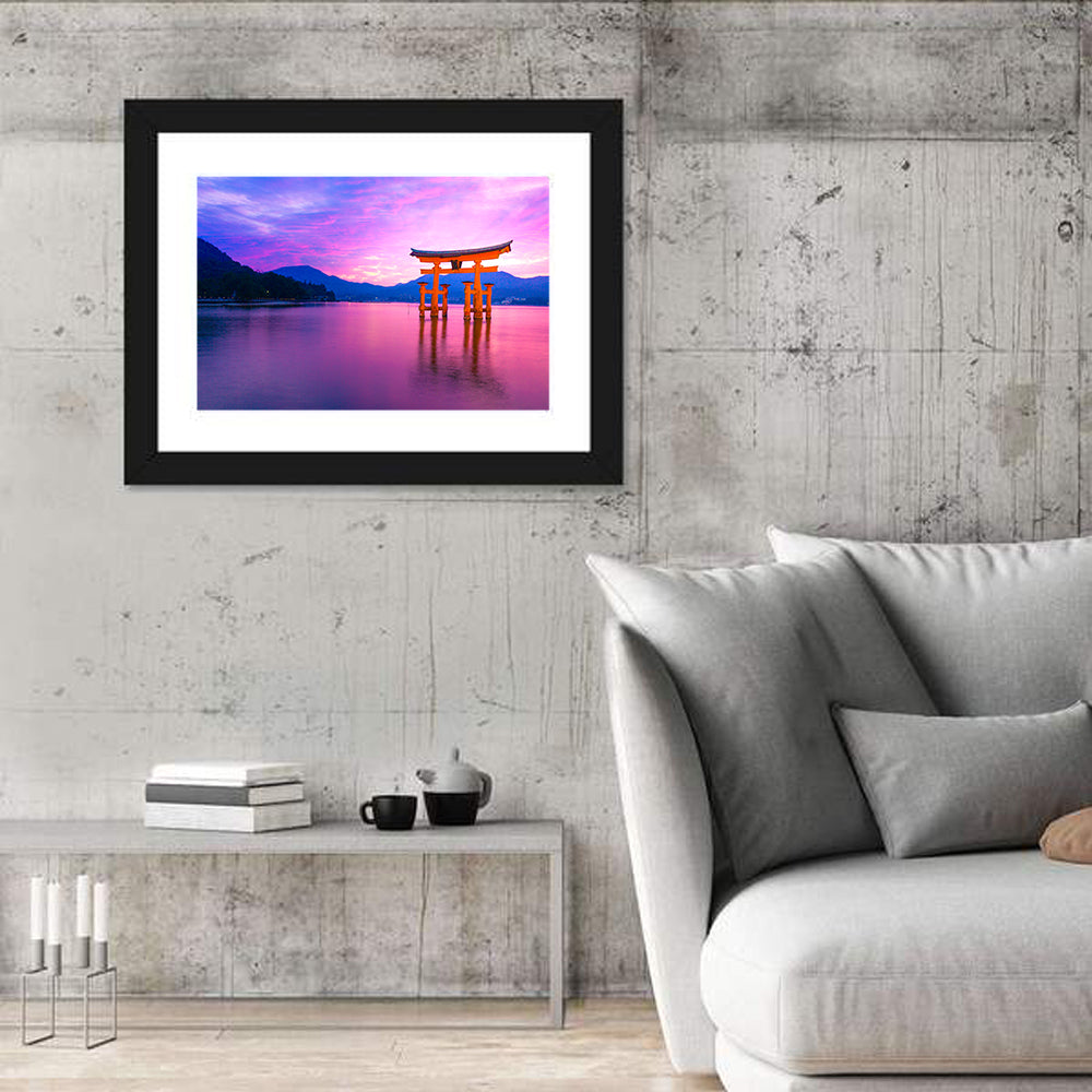 Miyajima Torii at Sunset Wall Art