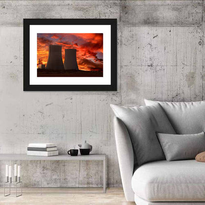 Cooling Towers at Sunset Wall Art