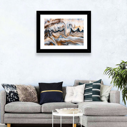 Marbled Gold Swirl Wall Art