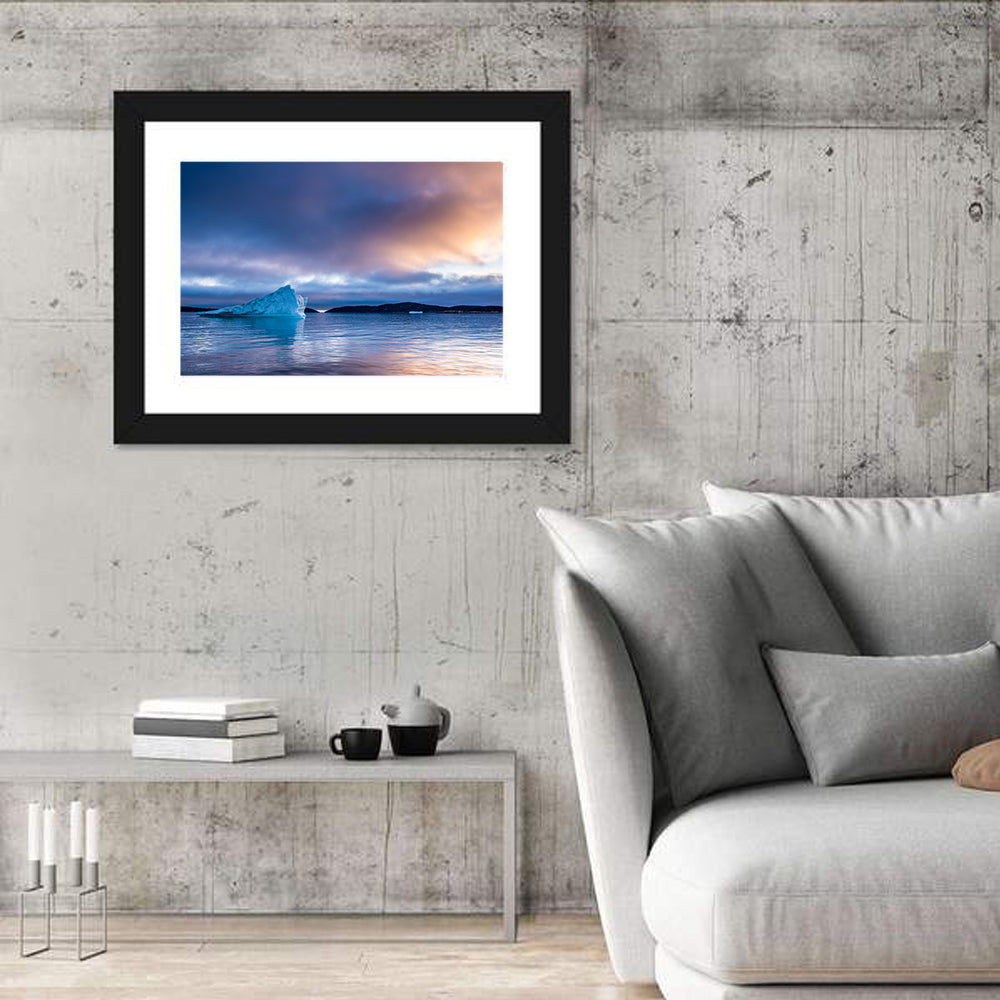 Disco Bay Iceberg Wall Art in a room, landscape
