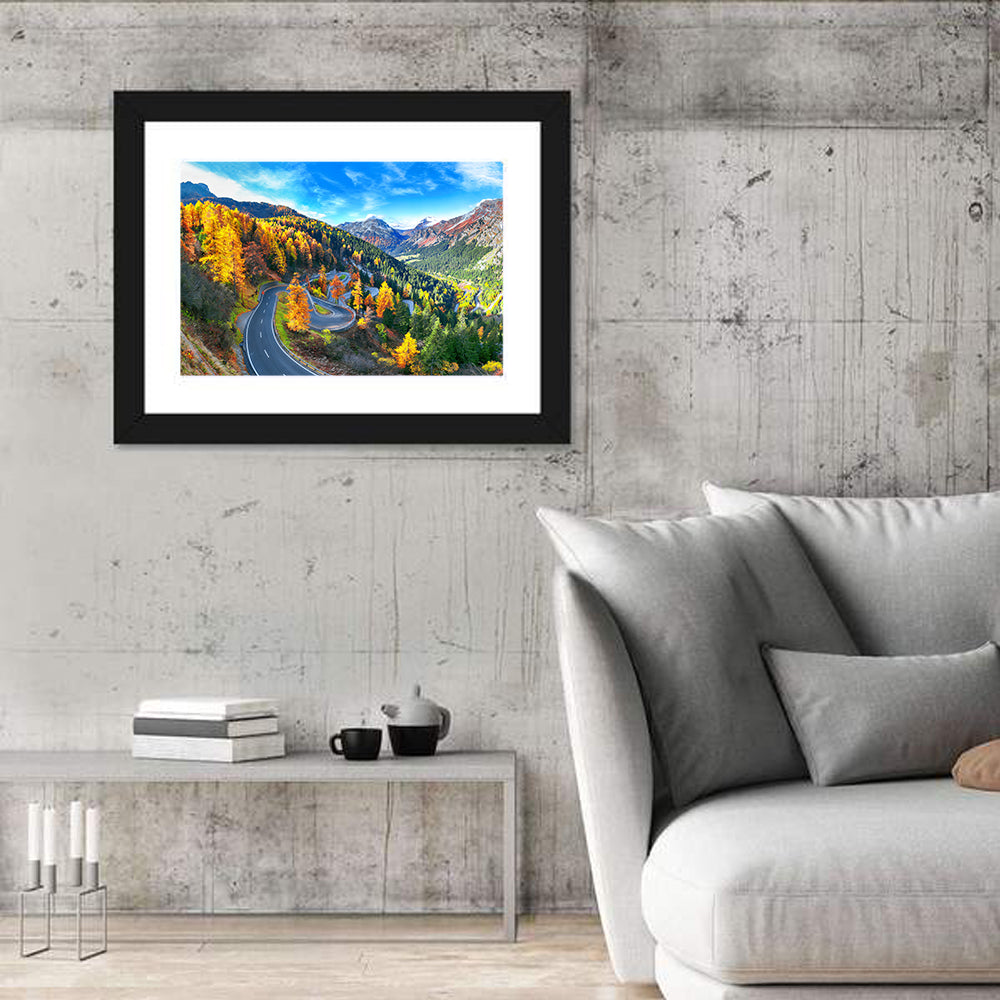 Maloja Pass Wall Art in a room, landscape