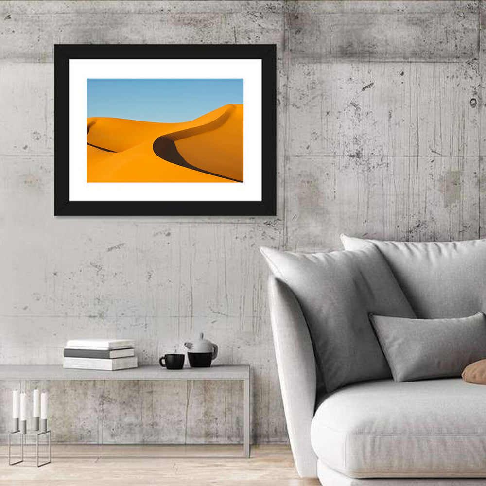 Awbari Golden Dunes Wall Art in a room, landscape