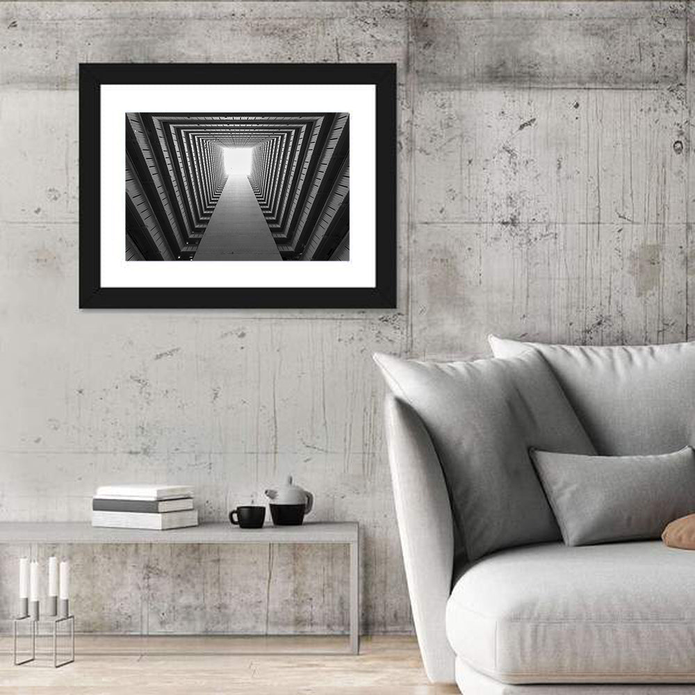 Public Estate Stairwell Wall Art in a room, landscape
