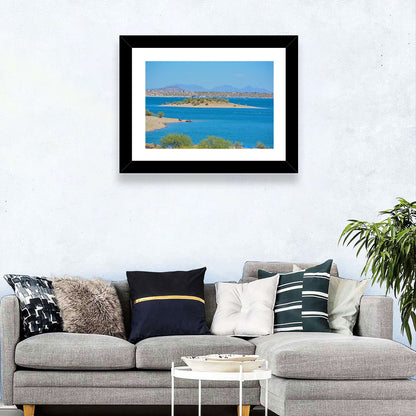 Lake Pleasant Shoreline with Boat Wall Art