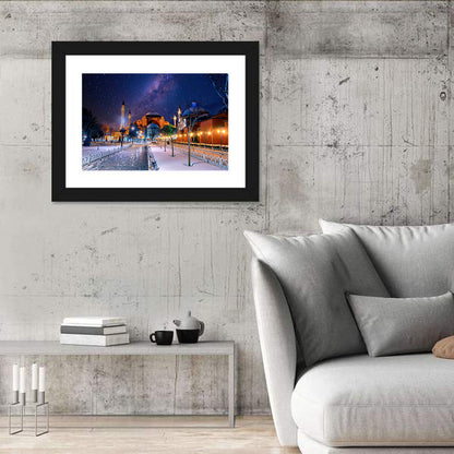Hagia Sophia Under Starry Sky Wall Art