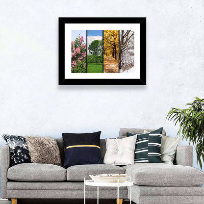 Four Seasons Tree Collage Wall Art