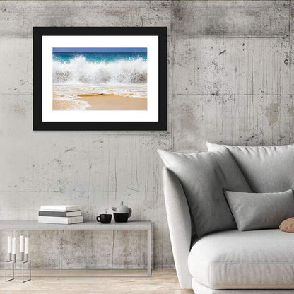 Breaking Wave Over Wet Sand Wall Art