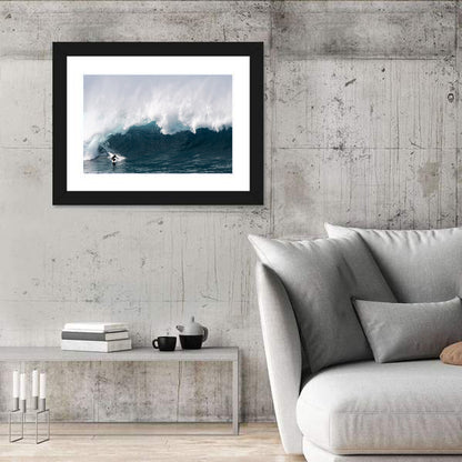 Surfer Beneath Breaking Wave Wall Art