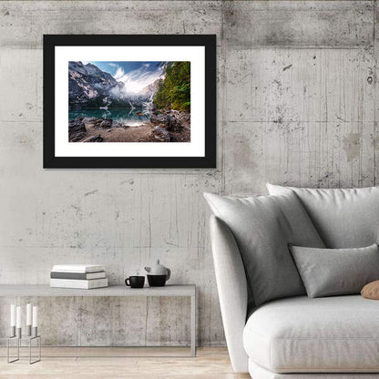 Lago Di Braies Reflection Wall Art