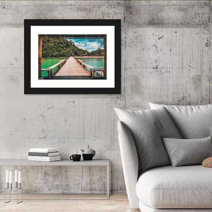 Santhiya Pier Over Turquoise Water Wall Art