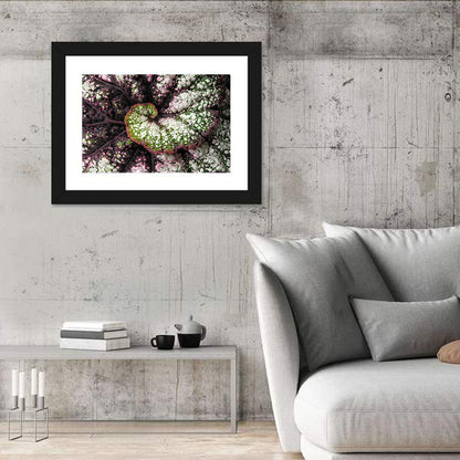 Begonia Leaf Spiral Geometry Wall Art