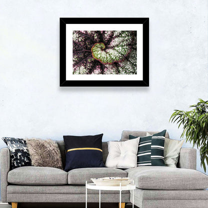 Begonia Leaf Spiral Geometry Wall Art
