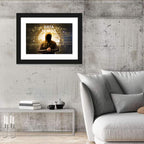 Hooded Hacker Data Mining Concept Wall Art