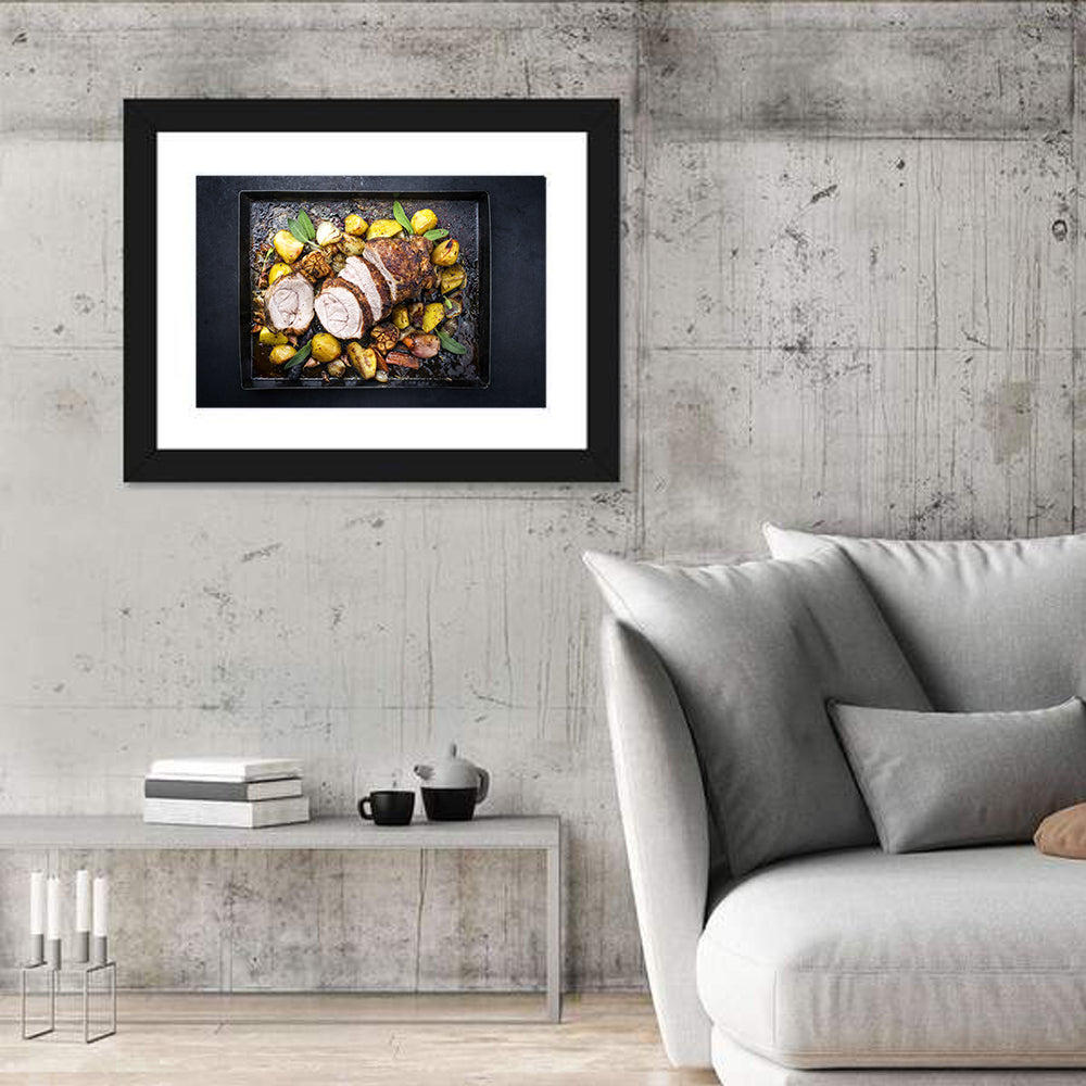 Roasted Veal Roll with Potatoes Wall Art