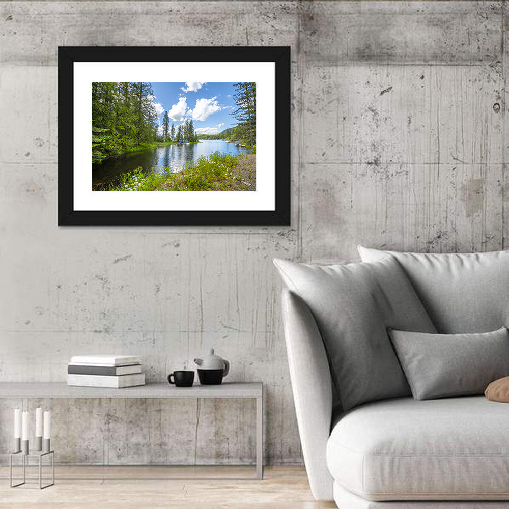 Lake Pend Oreille Wildflower View Wall Art