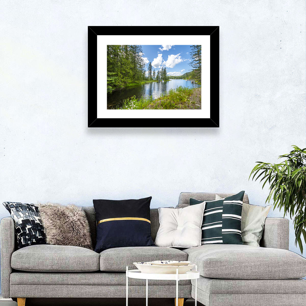 Lake Pend Oreille Wildflower View Wall Art