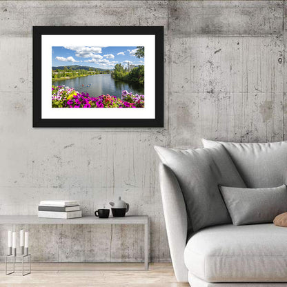 Sand Creek River with Petunias Wall Art