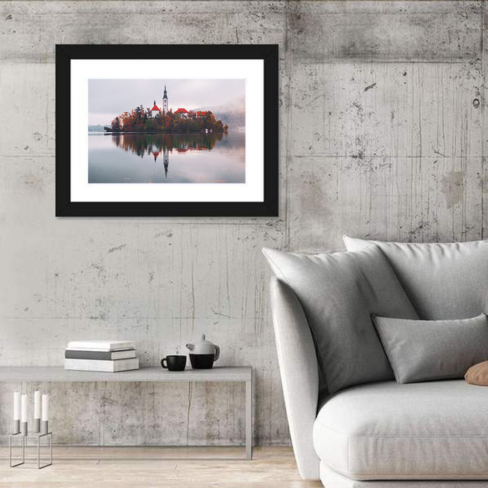 Lake Bled Morning Reflection Wall Art