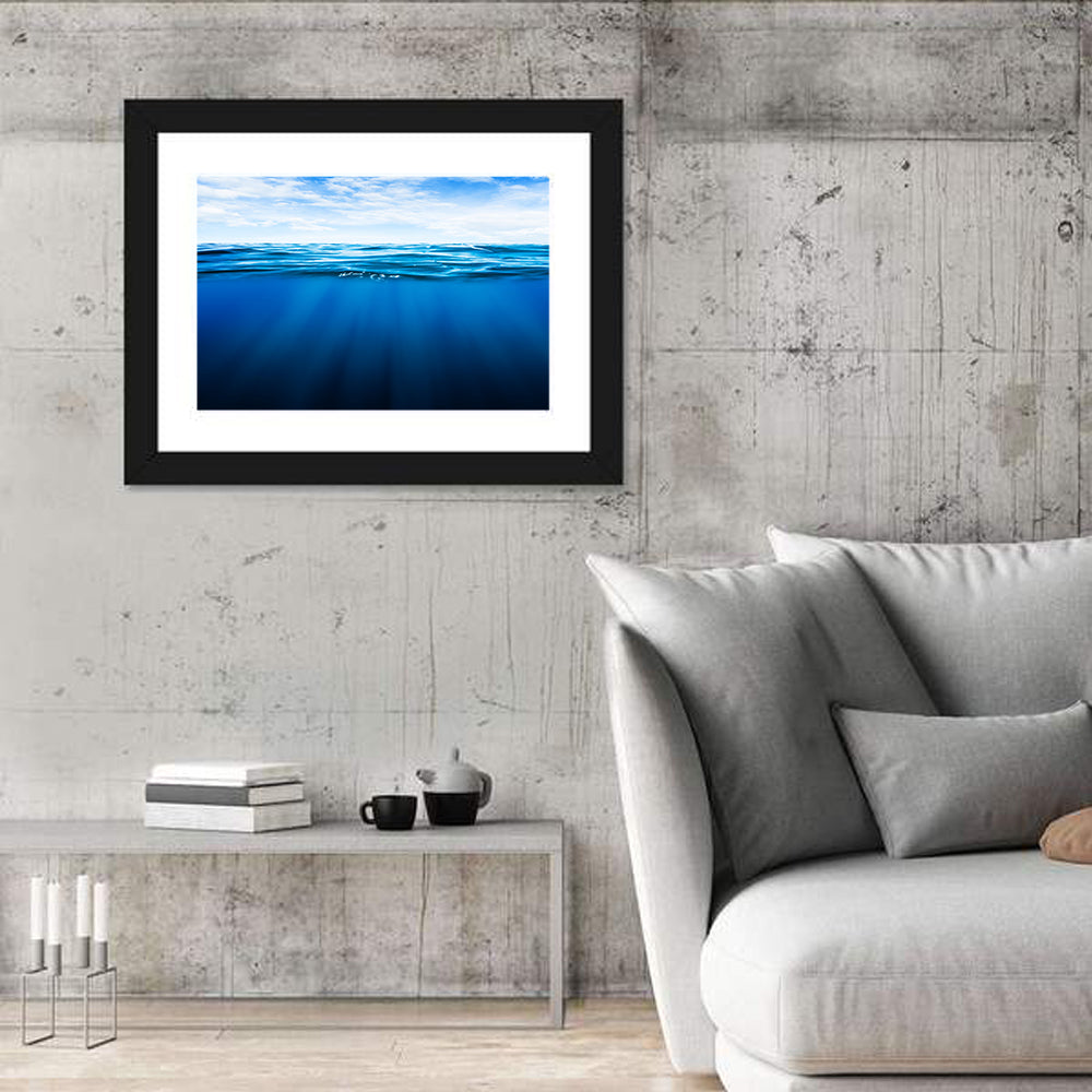 Split-level Ocean Sunlight Wall Art