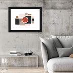Terracotta Geometric Circle Composition Wall Art