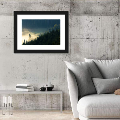 Conifer Valley Morning Mist Wall Art