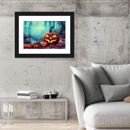 Jack-o'-lanterns at Teal Twilight Wall Art