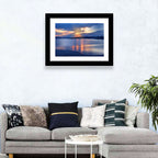 Lake Sunset with Silhouettes Wall Art