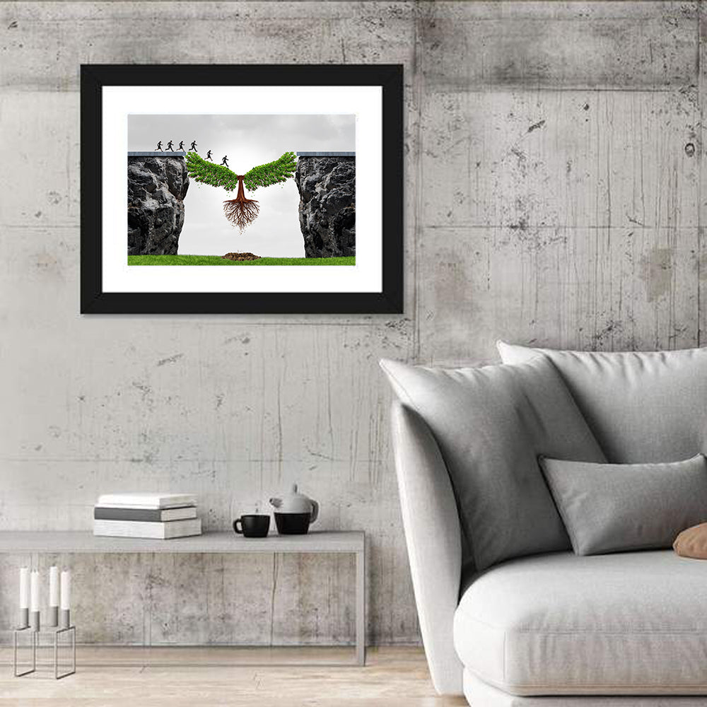 Winged Tree Over Chasm Wall Art